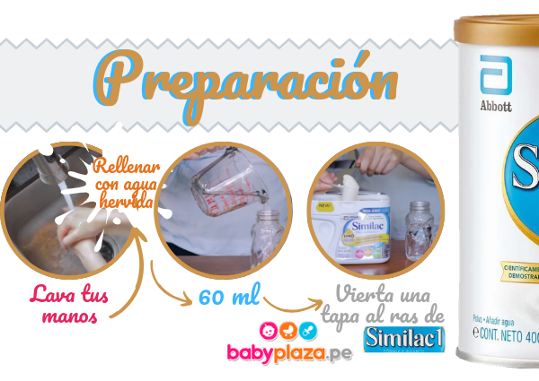 formula para bebés preparacion leche de inicio