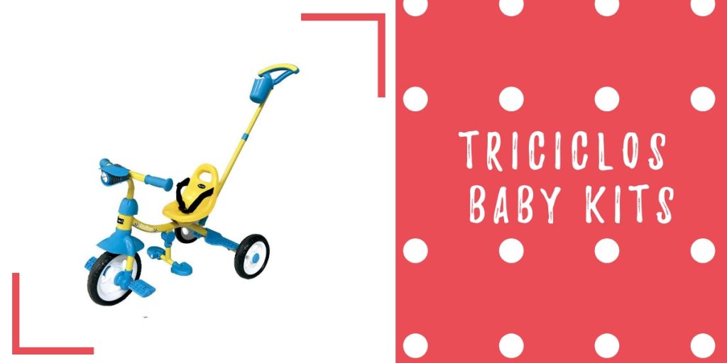 triciclo baby kits amarillo azul - triciclos para niños