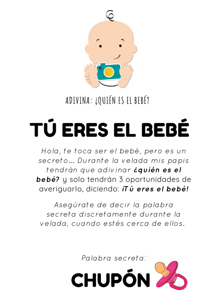 Serena Gran universo Fabricante Juegos para fiesta de Baby Shower - Mega Baby - La tienda online para bebés  más completa de Perú
